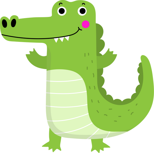 Cute Cartoon Crocodile