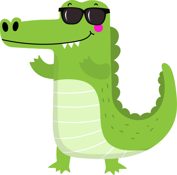 Cute Cartoon Crocodile 